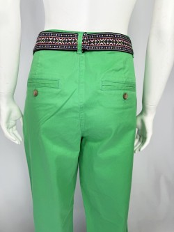 Pantalon 7/8ème vert avec ceinture
